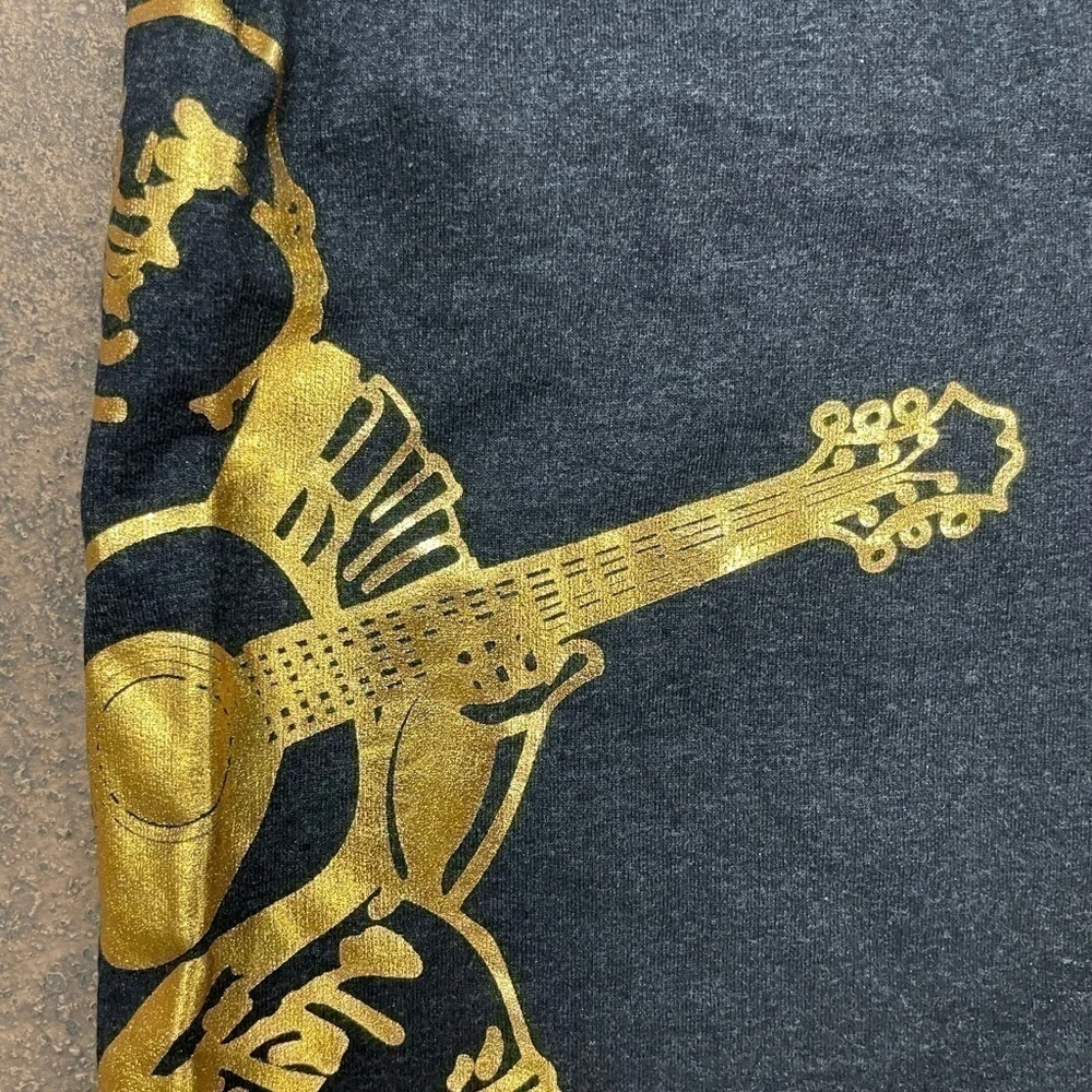 New True Religion Black gold Logo Buddha Guitar